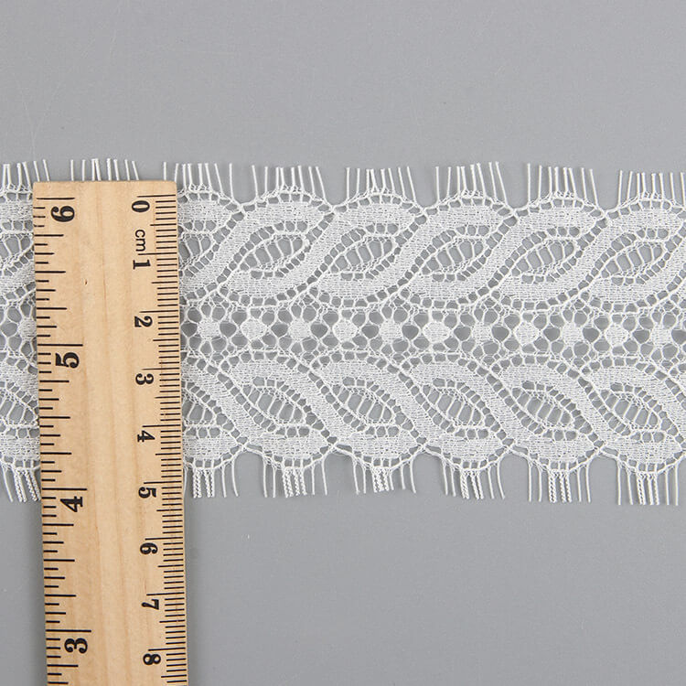 Lace Trim Eyelash Bridal Nylon Lace Fabric for Women's Wear Wholesale 6